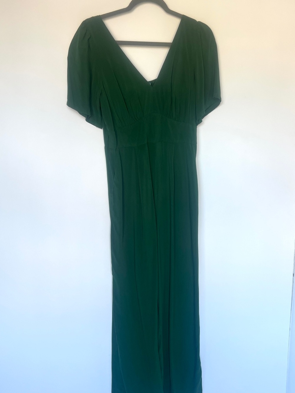 Old Navy Field of Greens Puff Sleeve Wide Leg Jumpsuit M